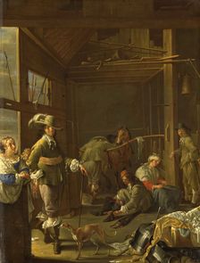 Soldiers in a Stable, c.1655. Creator: Jacob Duck