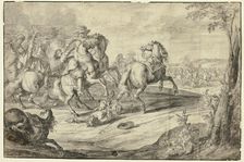 Soldiers in Battle, n.d. Creator: Possibly Jan van Huchtenburgh Dutch, 1647-1733