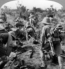 Soldiers in East Africa, c1914-1918.Artist: Realistic Travels Publishers