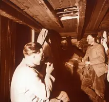 Soldiers in trenches, Genicourt, northern France, c1914-c1918