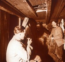 Soldiers in trenches, Genicourt, northern France, c1914-c1918