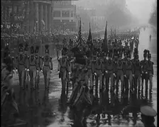 Soldiers in Uniform Dress Parading in Washington, DC for the Inauguration of President..., 1929. Creator: British Pathe Ltd