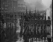 Soldiers in Uniform Dress Parading in Washington, DC for the Inauguration of President..., 1929. Creator: British Pathe Ltd