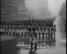 Soldiers in Uniform Dress Parading in Washington, DC for the Inauguration of President..., 1929. Creator: British Pathe Ltd