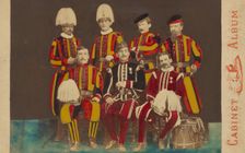 Soldiers in uniform, Rome, 1880s. Creator: All'Industria