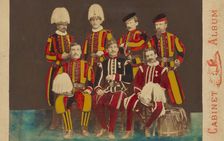 Soldiers in uniform, Rome, 1880s. Creator: All'Industria