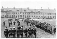Soldiers on parade, Fort Sheridan, Illinois, USA, 1926