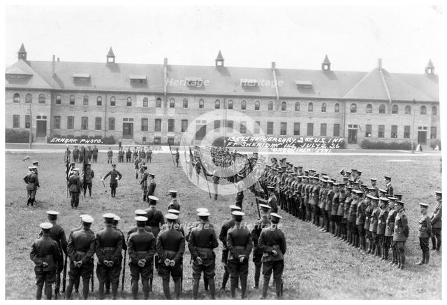 Soldiers on parade, Fort Sheridan, Illinois, USA, 1926. Artist: Unknown