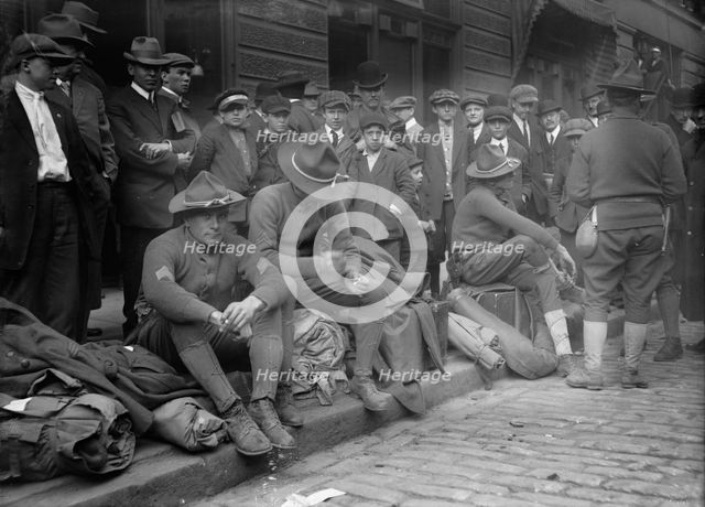 Soldiers on way to Dayton, between c1910 and c1915. Creator: Bain News Service.