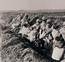 Soldiers on the front line, c1914-c1918