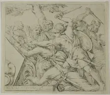 Soldiers of Cyrus Tearing Apart the Army of Spargabise, n.d. Creator: Unknown