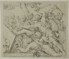 Soldiers of Cyrus Tearing Apart the Army of Spargabise, n.d. Creator: Unknown