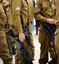 Soldiers of Israel's military visiting the Western Wall, Jerusalem, Israel, 2013. Creator: LTL