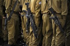 Soldiers of Israel's military visiting the Western Wall, Jerusalem, Israel, 2013. Creator: LTL