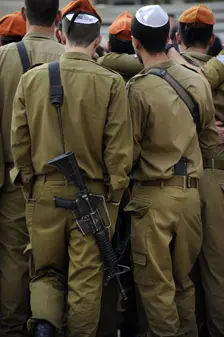 Soldiers of Israel's military visiting the Western Wall, Jerusalem, Israel, 2013. Creator: LTL