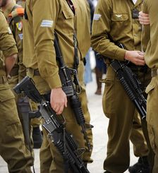 Soldiers of Israel's military visiting the Western Wall, Jerusalem, Israel, 2013. Creator: LTL