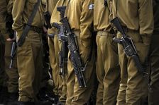 Soldiers of Israel's military visiting the Western Wall, Jerusalem, Israel, 2013. Creator: LTL