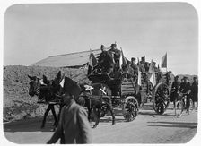 Soldiers of the French Foreign Legion travelling by wagon, Syria, 20th century
