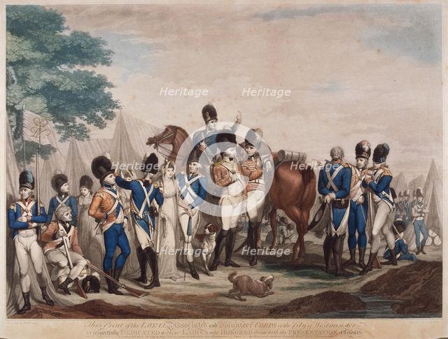 Soldiers of the Loyal Associated and Volunteer Corps of the City of Westminster, 1799. Artist: M Place