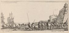 Soldiers Overseeing Embarkation, 1644. Creator: Stefano della Bella