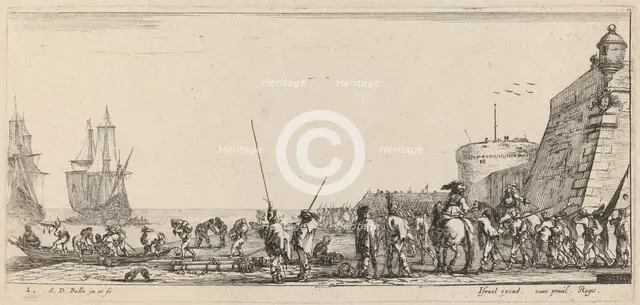 Soldiers Overseeing Embarkation, 1644. Creator: Stefano della Bella.