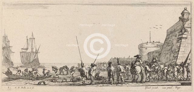 Soldiers Overseeing Embarkation, 1644. Creator: Stefano della Bella.