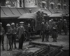 Soldiers Standing Guard as the Body of Terence MacSwiney Is Returned to Cork Harbour, 1920. Creator: British Pathe Ltd