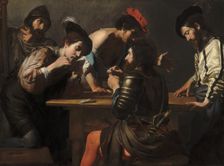 Soldiers Playing Cards and Dice (The Cheats), c. 1618/1620. Creator: Valentin de Boulogne