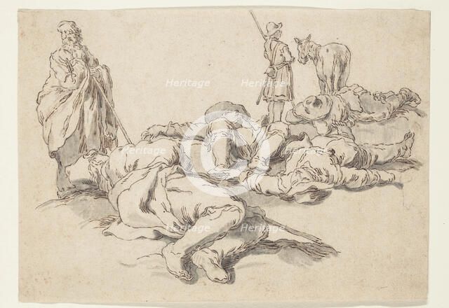 Soldiers Resting, c1640. Creator: Abraham Bloemaert.