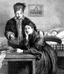 Soldiers Wives, 1873. Creator: William Hollidge