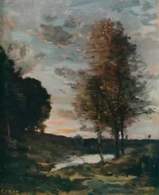 Soleil Couchant c1910. Artist: Jean-Baptiste-Camille Corot