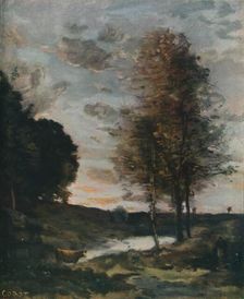 Soleil Couchant c1910. Artist: Jean-Baptiste-Camille Corot