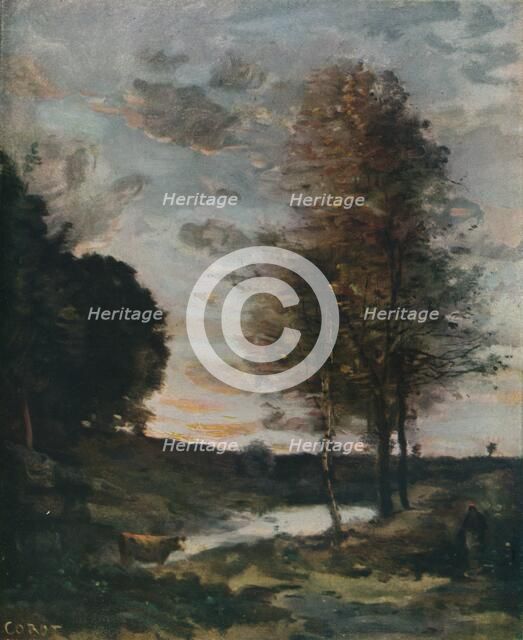 'Soleil Couchant', c1910. Artist: Jean-Baptiste-Camille Corot.