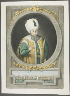 Soliman Kahn I, from Portraits of the Emperors of Turkey, 1815. Creator: John Young