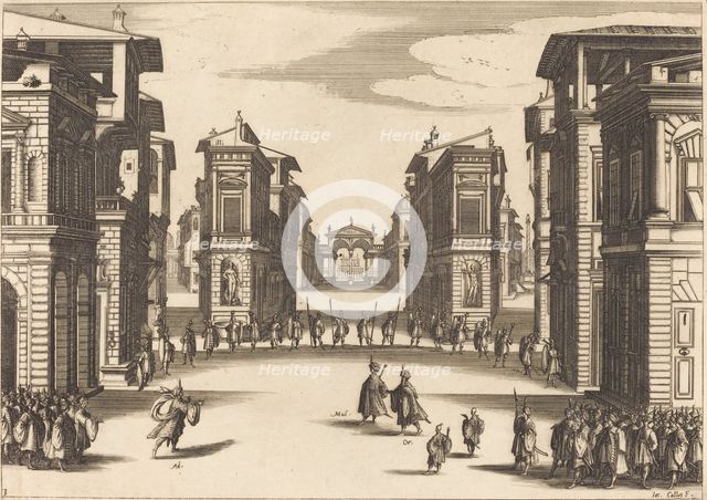 Solimano, Act III, 1620. Creator: Jacques Callot.