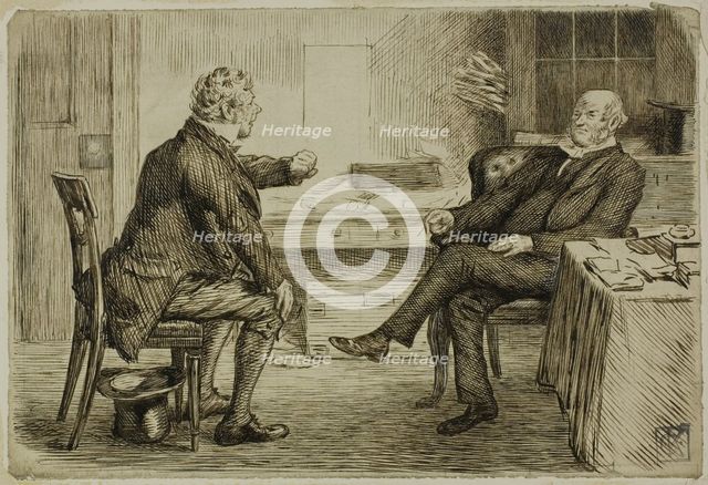 Solicitor and Client, 1870/91. Creator: Charles Samuel Keene.