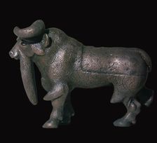 Solid copper Sumerian bison