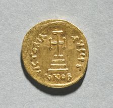Solidus with Heraclius and his Son Heraclius Constantine (reverse), c. 616-625. Creator: Unknown