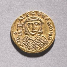 Solidus with Leo IV the Khazar and His Father Constantine V Copronymus , c. 751-775. Creator: Unknown