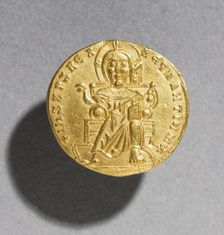 Solidus with Romanus I Lecapenus and His Son Christopher , 920-944. Creator: Unknown