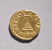 Solidus with Tiberius III Apsimarus (reverse), 698-705. Creator: Unknown
