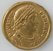 Solidus, Byzantine, 364-378. Creator: Unknown