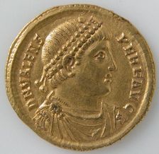 Solidus, Byzantine, 364-378. Creator: Unknown