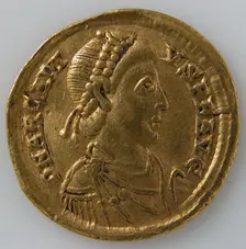 Solidus, Byzantine, 394-395. Creator: Unknown