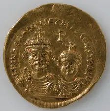 Solidus, Byzantine, 7th century (613-641). Creator: Unknown