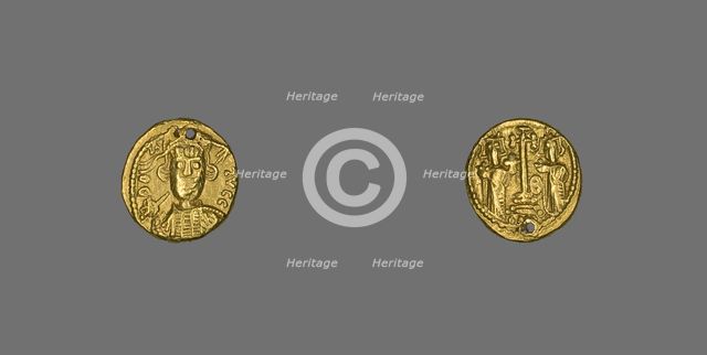 Solidus (Coin) of Constantine IV Pogonatus, 670-680. Creator: Unknown.