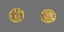 Solidus (Coin) of Heraclius, 638-641. Creator: Unknown