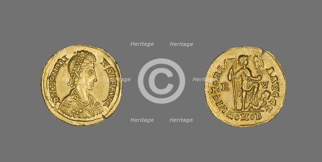 Solidus (Coin) of Honorius, 405. Creator: Unknown.