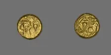 Solidus (Coin) of Tiberius II Constantinus, 578-582. Creator: Unknown