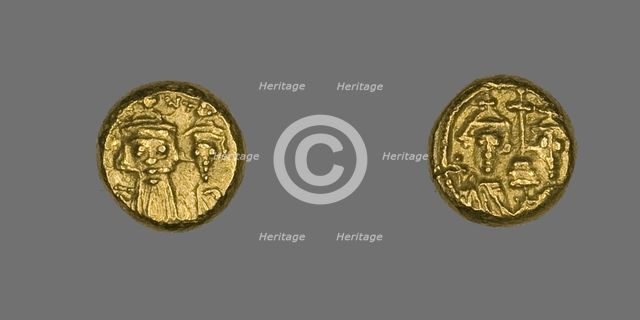 Solidus (Coin) of Tiberius II Constantinus, 578-582. Creator: Unknown.